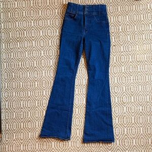 Veronica Beard Indigo High-Rise Wide-Leg Jeans